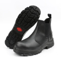 black leather cold resistant electrical insulation steel toe cap zip-up abrasion resistant waterproof work safety boots